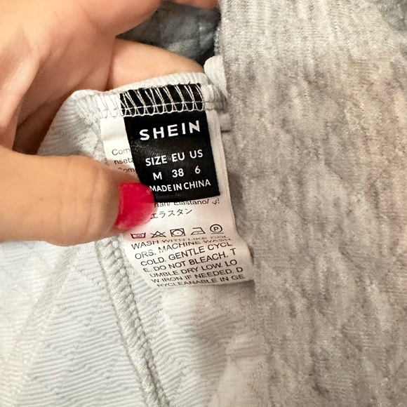 SHEIN Lune Leopard Panel Half Zip Sweatshirt - Picture 7 of 7